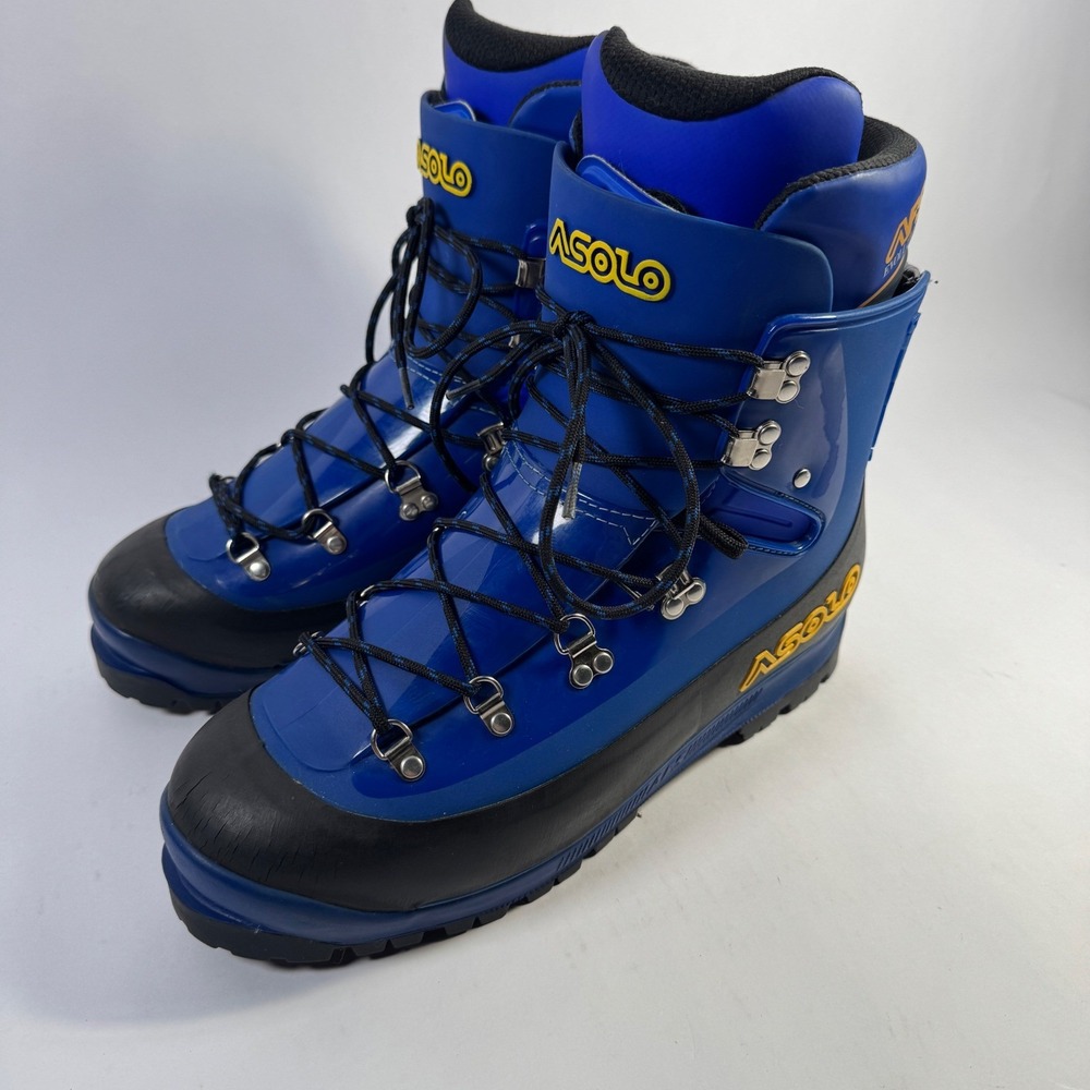 Asolo AFS Evoluzione Blue Plastic Mountaineering Boots Mens 10.5 Made in Italy - Picture 3 of 16